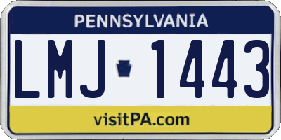 PA license plate LMJ1443