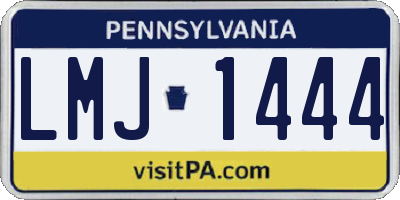 PA license plate LMJ1444