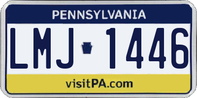 PA license plate LMJ1446