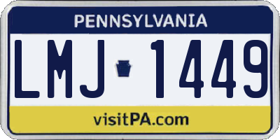 PA license plate LMJ1449