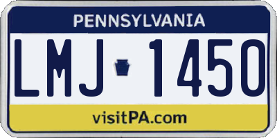 PA license plate LMJ1450