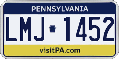 PA license plate LMJ1452