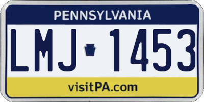 PA license plate LMJ1453