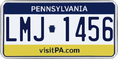PA license plate LMJ1456