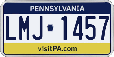 PA license plate LMJ1457