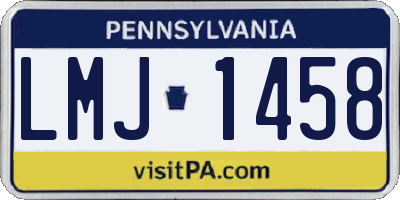 PA license plate LMJ1458