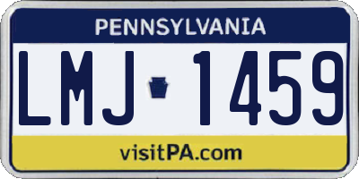 PA license plate LMJ1459