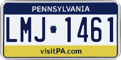 PA license plate LMJ1461