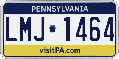 PA license plate LMJ1464