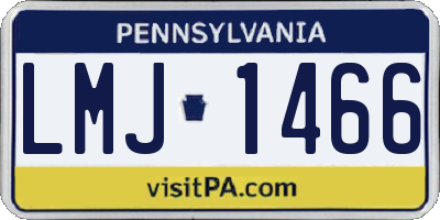 PA license plate LMJ1466