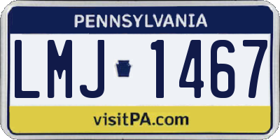 PA license plate LMJ1467