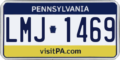 PA license plate LMJ1469