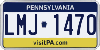 PA license plate LMJ1470