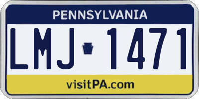 PA license plate LMJ1471