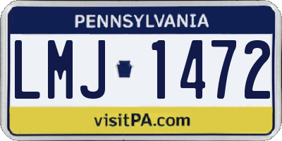 PA license plate LMJ1472