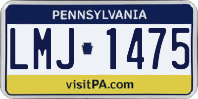 PA license plate LMJ1475