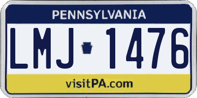 PA license plate LMJ1476