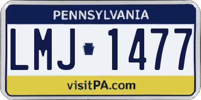 PA license plate LMJ1477