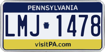 PA license plate LMJ1478