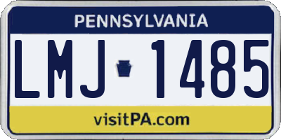 PA license plate LMJ1485