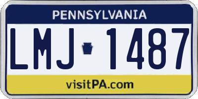 PA license plate LMJ1487