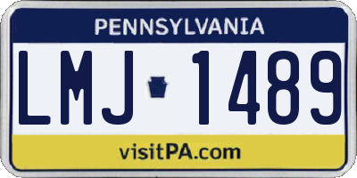 PA license plate LMJ1489