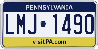 PA license plate LMJ1490