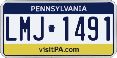 PA license plate LMJ1491