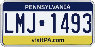 PA license plate LMJ1493