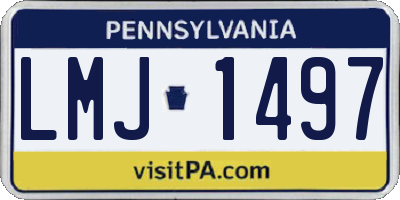 PA license plate LMJ1497