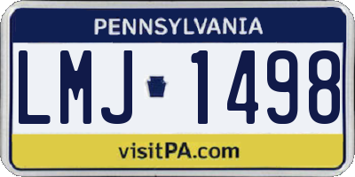 PA license plate LMJ1498