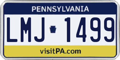 PA license plate LMJ1499