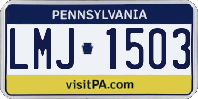 PA license plate LMJ1503