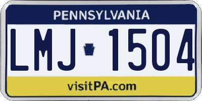 PA license plate LMJ1504