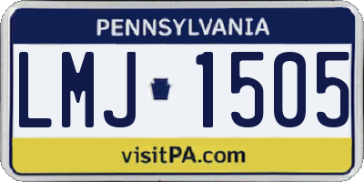 PA license plate LMJ1505