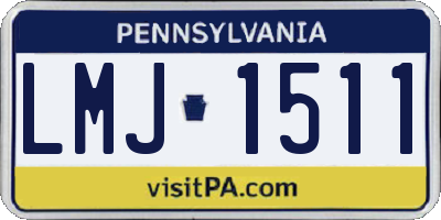 PA license plate LMJ1511