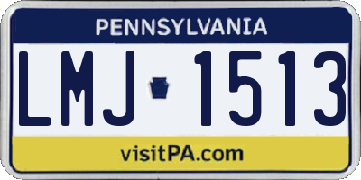 PA license plate LMJ1513