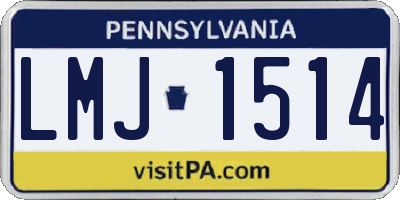 PA license plate LMJ1514