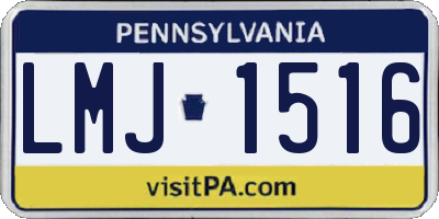 PA license plate LMJ1516