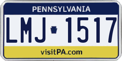 PA license plate LMJ1517