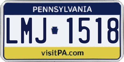 PA license plate LMJ1518