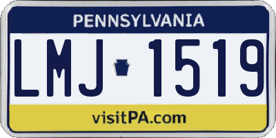 PA license plate LMJ1519