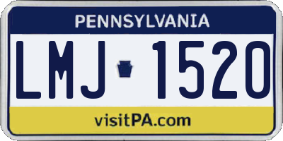 PA license plate LMJ1520