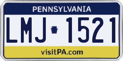 PA license plate LMJ1521