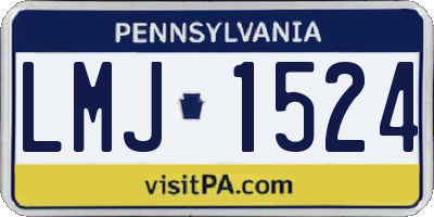 PA license plate LMJ1524
