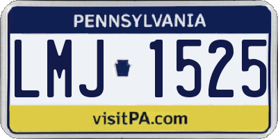 PA license plate LMJ1525