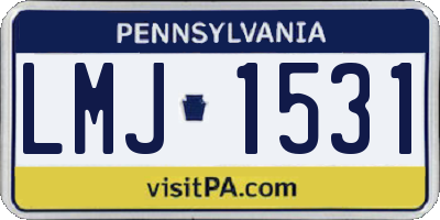 PA license plate LMJ1531