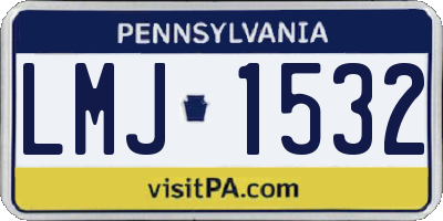 PA license plate LMJ1532