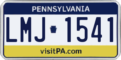 PA license plate LMJ1541