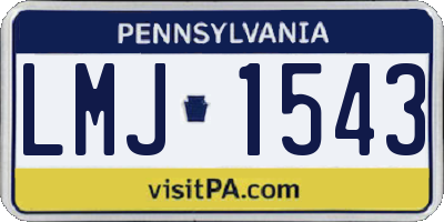 PA license plate LMJ1543